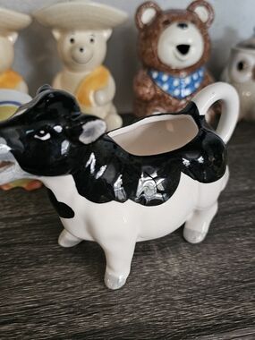 Otagiri Black and White Ceramic Cow Creamer